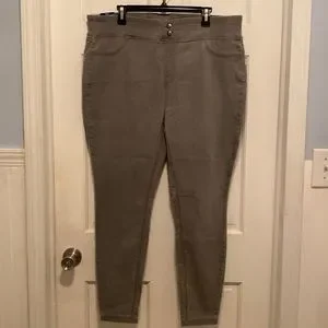 Terra Sky Pants Jumpsuits Terra Sky Grey Pull On Skinny